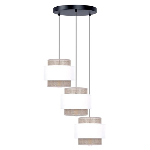 Potrójna beżowa lampa abażurowa boho - A520 Z1-K41 ze sklepu Edinos.pl w kategorii Oświetlenie - zdjęcie 173602270
