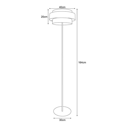 Beżowo-biała lampa stojąca abażurowa boho - A523-Sozi Lumes One Size Edinos.pl