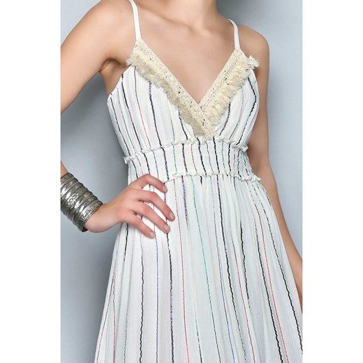 Tarifa Sukienka w kolorze kremowym ze wzorem Tarifa S okazja Limango Polska