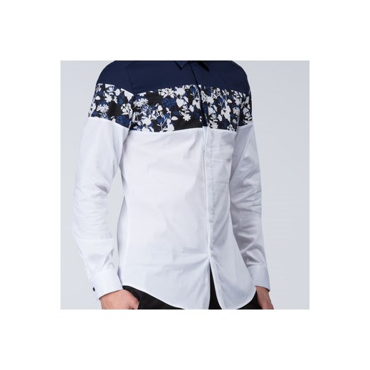 Morato Long-sleeved Shirts - Slim fit block color button down shirt with printed panel morato-it  t-shirty