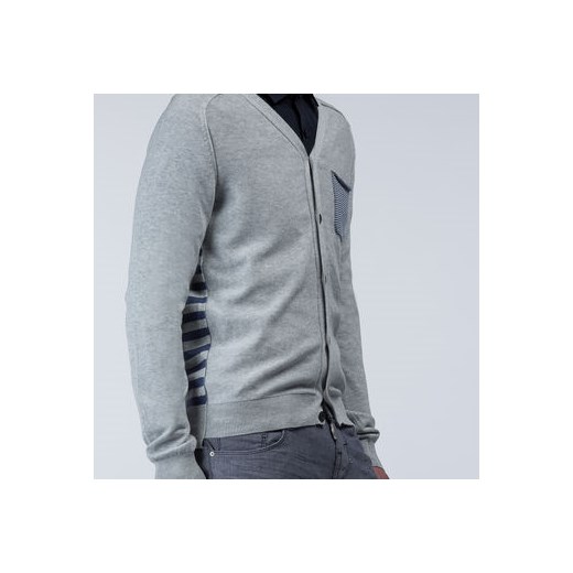Morato Knitwear - Jersey cardigan with striped accents morato-it  kardigan