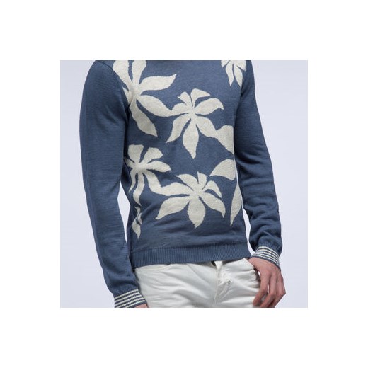 Morato Knitwear - Linen mix crewneck sweater with foliage motif morato-it  