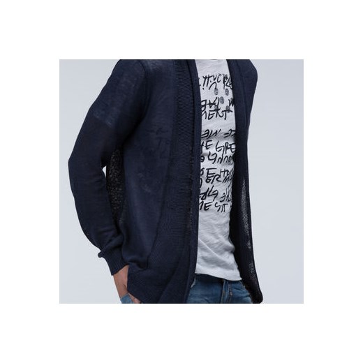 Morato Knitwear - Shawl collar cardigan in linen mix morato-it  kardigan