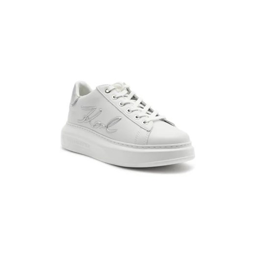 Buty sportowe damskie Karl Lagerfeld sneakersy białe na platformie skórzane sznurowane