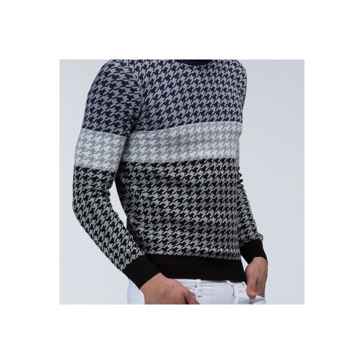 Morato Knitwear - Sweater with round neck and two-tone hound's tooth print morato-it  metal