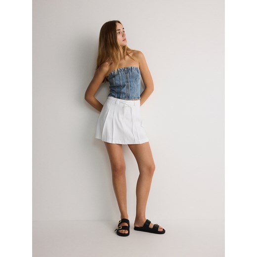 Reserved - Szorty imitujące spódnicę - złamana biel ze sklepu Reserved w kategorii Szorty - zdjęcie 173606771