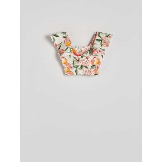 Reserved - Bluzka z falbankami - wielobarwny Reserved XS Reserved