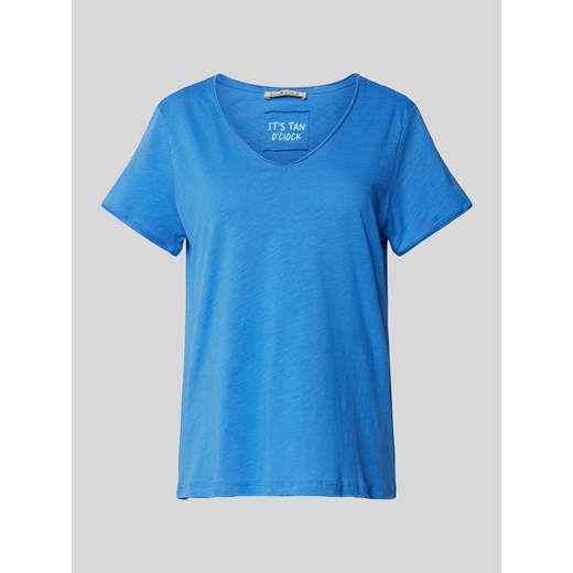 T-shirt z dekoltem w zaokrąglony serek ze sklepu Peek&Cloppenburg  w kategorii Bluzki damskie - zdjęcie 173611450