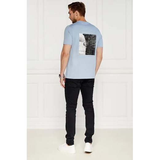 T-shirt męski BOSS HUGO casualowy jesienny z krótkim rękawem
