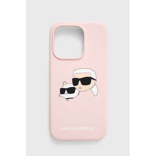 Karl Lagerfeld etui na telefon iPhone 15 Pro 6.1 kolor różowy KLHMP15LSKCHPPLP Karl Lagerfeld One size ANSWEAR.com