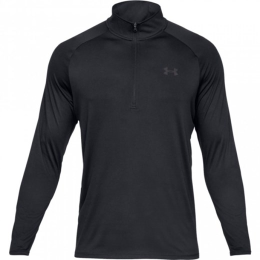 Męska bluza treningowa UNDER ARMOUR Tech 2.0 1/2 Zip - czarna ze sklepu Sportstylestory.com w kategorii Bluzy męskie - zdjęcie 173617943