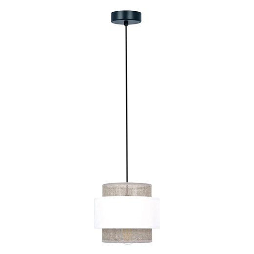 Biało-beżowa lampa wisząca abażurowa boho - A518 K0-C64 ze sklepu Edinos.pl w kategorii Lampy wiszące - zdjęcie 173621493