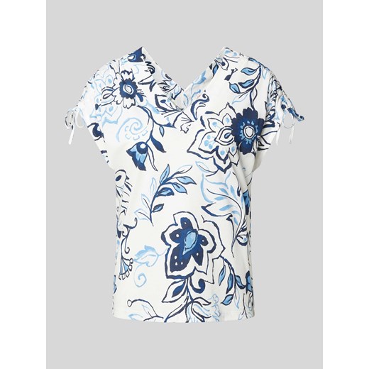 T-shirt z dekoltem w serek ze sklepu Peek&Cloppenburg  w kategorii Bluzki damskie - zdjęcie 173621871