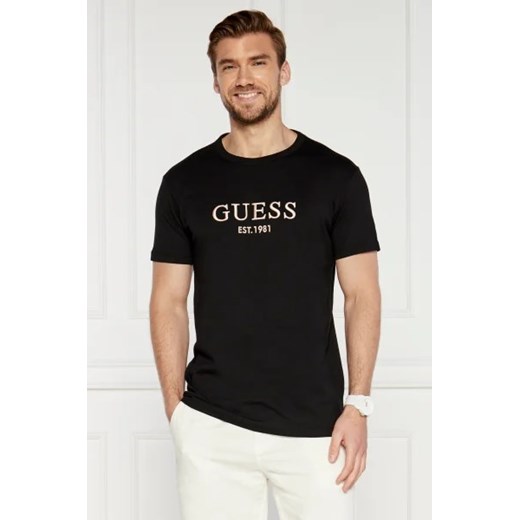 T-shirt męski czarny Guess