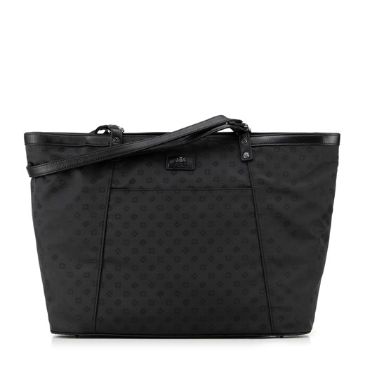 Torebka shopperka żakardowa w monogram czarna ze sklepu WITTCHEN w kategorii Torby Shopper bag - zdjęcie 173625690