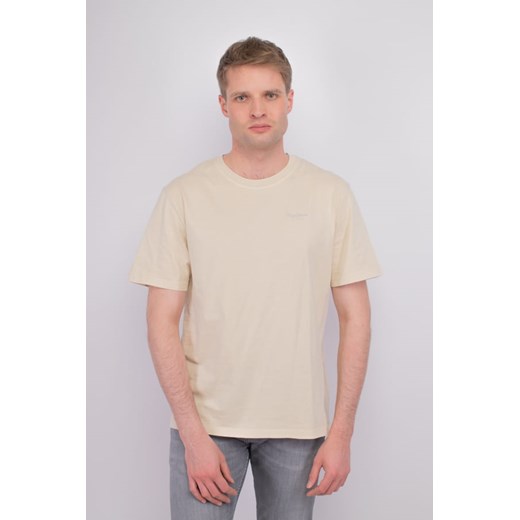 t-shirt męski pepe jeans pm508664 ecru ze sklepu Royal Shop w kategorii T-shirty męskie - zdjęcie 173628343