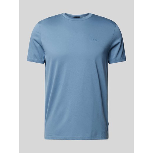 T-shirt z prążkowanym,okrągłym dekoltem model ‘Cosmo’ ze sklepu Peek&Cloppenburg  w kategorii T-shirty męskie - zdjęcie 173629003