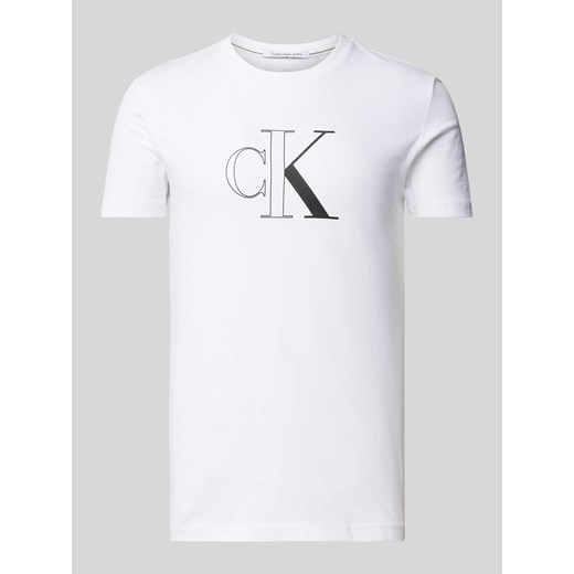 T-shirt z nadrukiem z logo ze sklepu Peek&Cloppenburg  w kategorii T-shirty męskie - zdjęcie 173629774