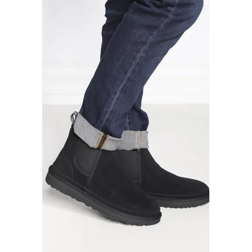 Buty zimowe męskie UGG na zimę skórzane bez zapięcia