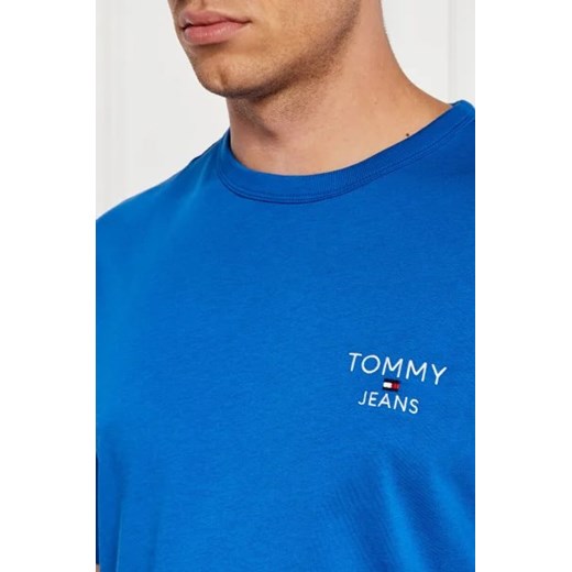 T-shirt męski Tommy Jeans niebieski z krótkim rękawem