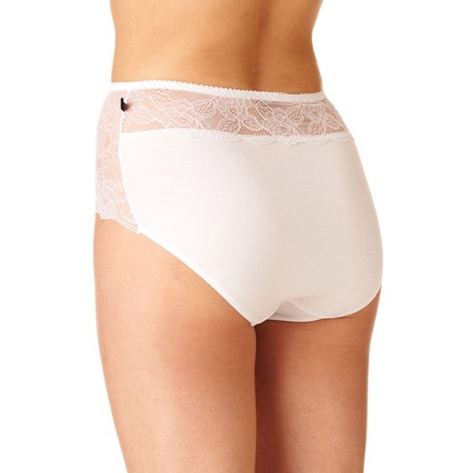 Key 2-pak białe majtki z podwyższonym stanem i szeroką koronką LPF 280 BI, Kolor biały, Rozmiar 3XL, Key ze sklepu Intymna w kategorii Majtki damskie - zdjęcie 173631801
