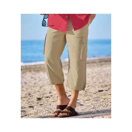 Bojówki ¾ z mikrofibry Paradise ze sklepu Atlas For Men w kategorii Spodnie męskie - zdjęcie 173633574