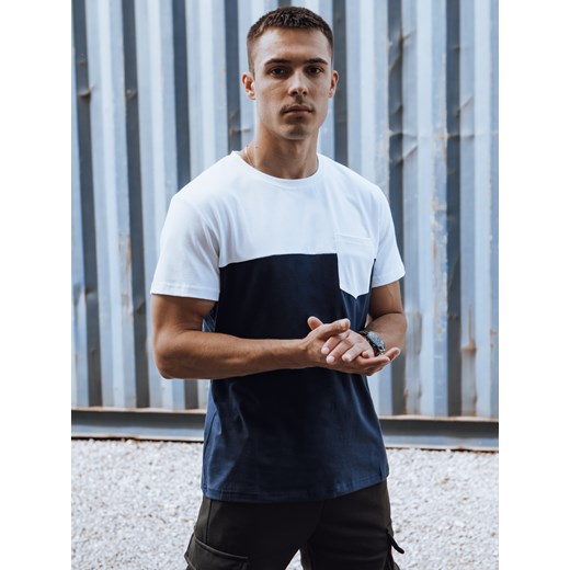 T-shirt męski basic granatowy Dstreet RX5598 Dstreet XXL DSTREET.PL