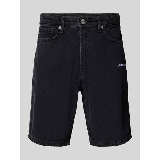 Szorty jeansowe o kroju regular fit z wyhaftowanym logo model ‘EARL’ ze sklepu Peek&Cloppenburg  w kategorii Spodenki męskie - zdjęcie 173638632