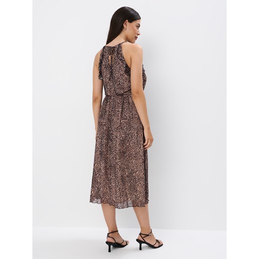 Mohito - Sukienka midi w panterkę - czarny Mohito S Mohito