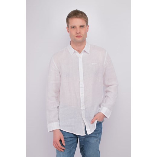 koszula męska pepe jeans pm308523 biały ze sklepu Royal Shop w kategorii Koszule męskie - zdjęcie 173639533