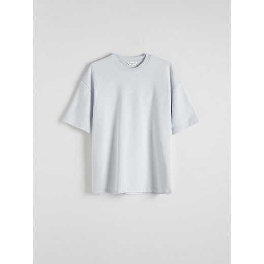 Reserved - Gładki T-shirt oversize - jasnoniebieski ze sklepu Reserved w kategorii T-shirty męskie - zdjęcie 173639580