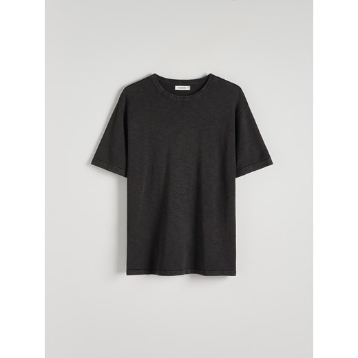 Reserved - T-shirt regular z efektem sprania - ciemnoszary ze sklepu Reserved w kategorii T-shirty męskie - zdjęcie 173639621