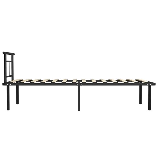 Czarne metalowe łóżko 90x200 cm - Mervex Elior One Size Edinos.pl