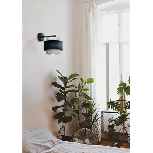 Szaro-czarny kinkiet z podwójnym abażurem boho - A534-Ekla Lumes One Size Edinos.pl