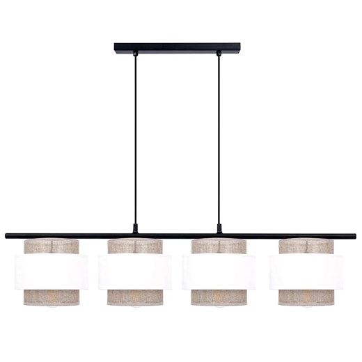 Beżowa podłużna lampa nad stół z 4 abażurami - A521 C8-P25 ze sklepu Edinos.pl w kategorii Oświetlenie - zdjęcie 173643453