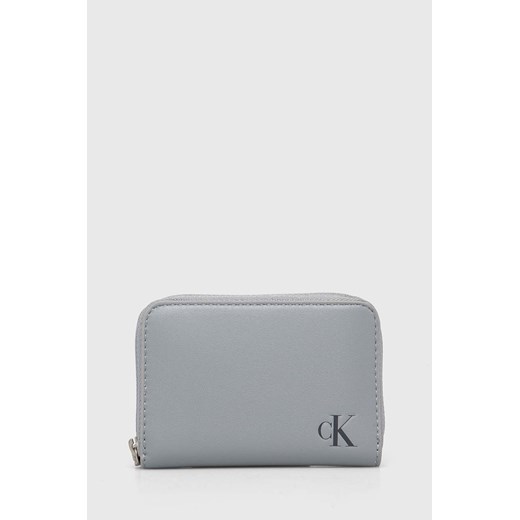 Calvin Klein Jeans portfel damski kolor niebieski K60K612254 ze sklepu ANSWEAR.com w kategorii Portfele damskie - zdjęcie 173646014
