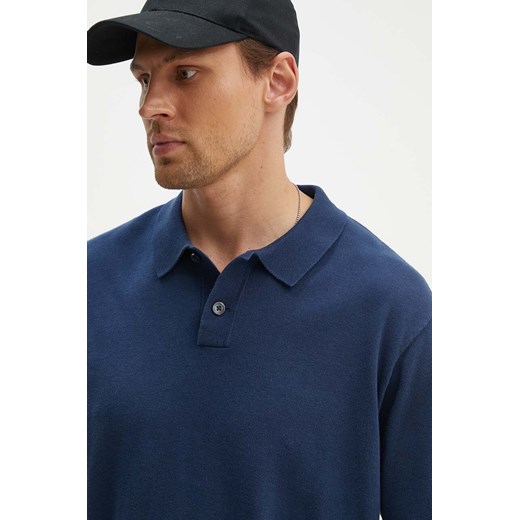Levi&apos;s polo bawełniane kolor granatowy gładki A7294 ze sklepu ANSWEAR.com w kategorii T-shirty męskie - zdjęcie 173646042