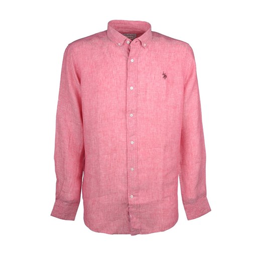 U.S. Polo Assn. Lniana koszula - Regular fit - w kolorze jasnoróżowym XXL okazyjna cena Limango Polska