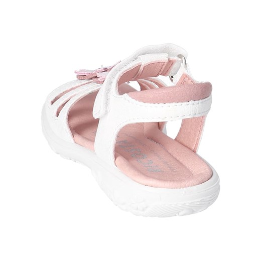 Białe sandały dziecięce Ricosta z aplikacją na rzepy 