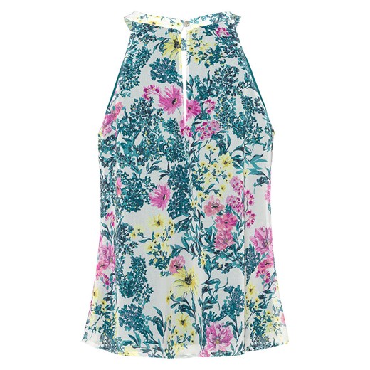 Bluzka damska wielokolorowa Zero z okrągłym dekoltem bez rękawów w kwiaty 