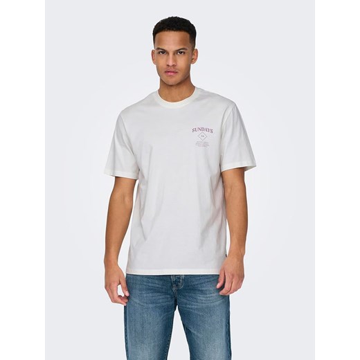 ONLY &amp; SONS Koszulka w kolorze białym ze sklepu Limango Polska w kategorii T-shirty męskie - zdjęcie 173649483