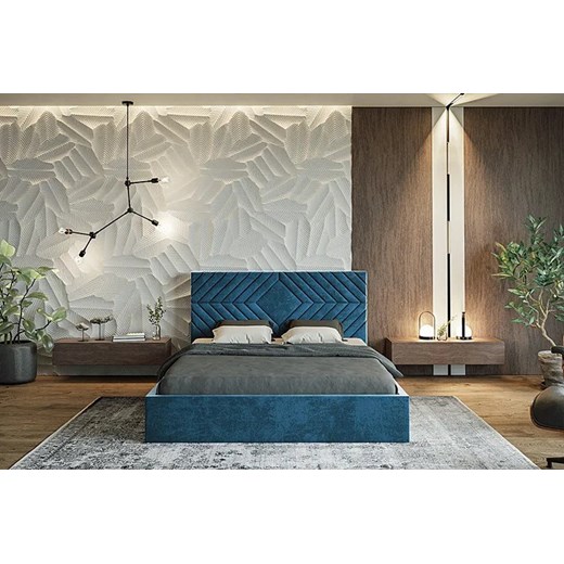 Tapicerowane łóżko 140x200 Clemont 3X - 36 kolorów Elior One Size Edinos.pl