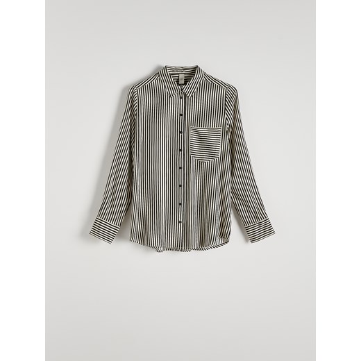 Reserved - Koszula w paski - beżowy ze sklepu Reserved w kategorii Koszule damskie - zdjęcie 173659311