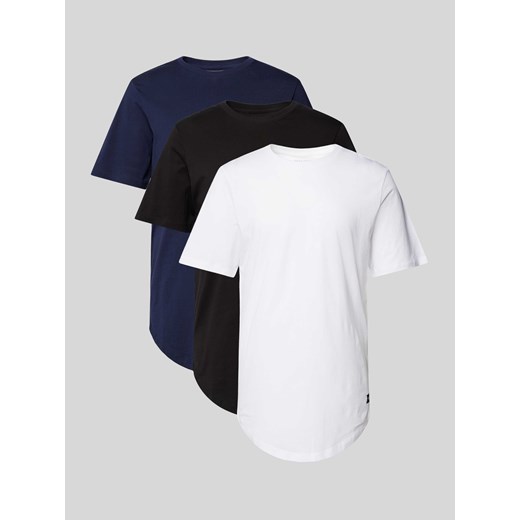 T-shirt w jednolitym kolorze w zestawie 3 szt. ze sklepu Peek&Cloppenburg  w kategorii Podkoszulki męskie - zdjęcie 173660363
