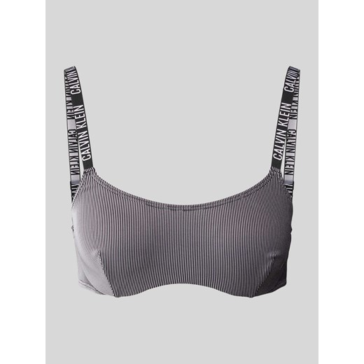 Top bikini z szerokimi ramiączkami z logo ze sklepu Peek&Cloppenburg  w kategorii Stroje kąpielowe - zdjęcie 173660580