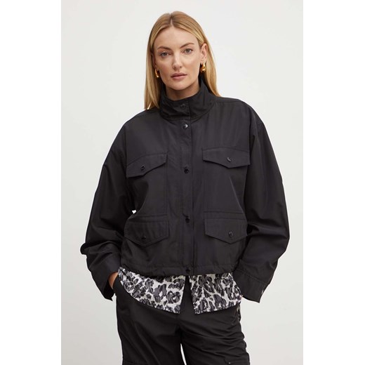 MICHAEL Michael Kors kurtka damska kolor czarny przejściowa oversize MT420F97LD ze sklepu ANSWEAR.com w kategorii Kurtki damskie - zdjęcie 173668982