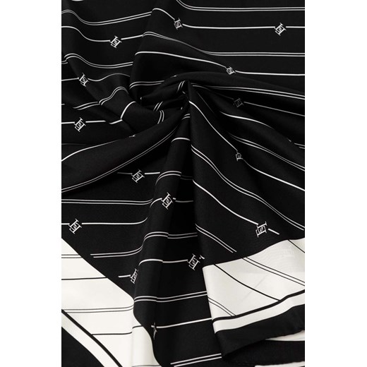 Elisabetta Franchi chusta jedwabna kolor czarny wzorzysty FO01L46E2 Elisabetta Franchi One size ANSWEAR.com