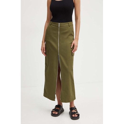 MAX&amp;Co. spódnica jeansowa kolor zielony maxi prosta 2426106011200 ze sklepu ANSWEAR.com w kategorii Spódnice - zdjęcie 173669143
