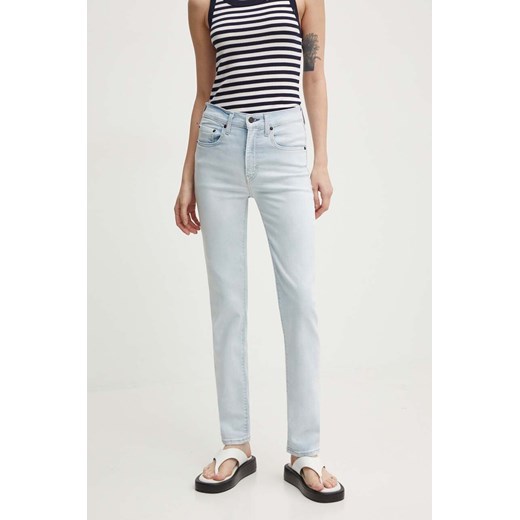 Levi&apos;s jeansy 724 HIGH RISE STRAIGHT damskie kolor niebieski 18883 ze sklepu ANSWEAR.com w kategorii Jeansy damskie - zdjęcie 173669190