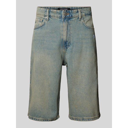 Szorty jeansowe o kroju regular fit z wyhaftowanym logo model ‘ALCOA’ ze sklepu Peek&Cloppenburg  w kategorii Spodenki męskie - zdjęcie 173671810